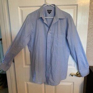 Croft & Barrow Dress Shirt Mens Size L/XL Light Blue Long Sleeves